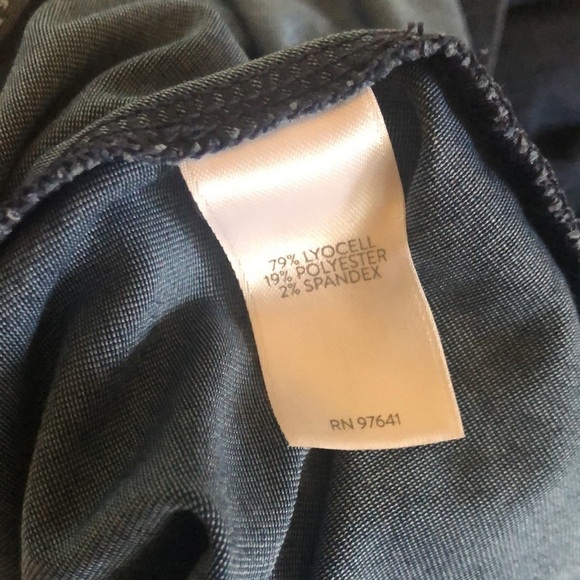 Pure Jill Indigo Ocean Wash Draped Open Concept Cardigan M Long Stretch Fall - Picture 8 of 8